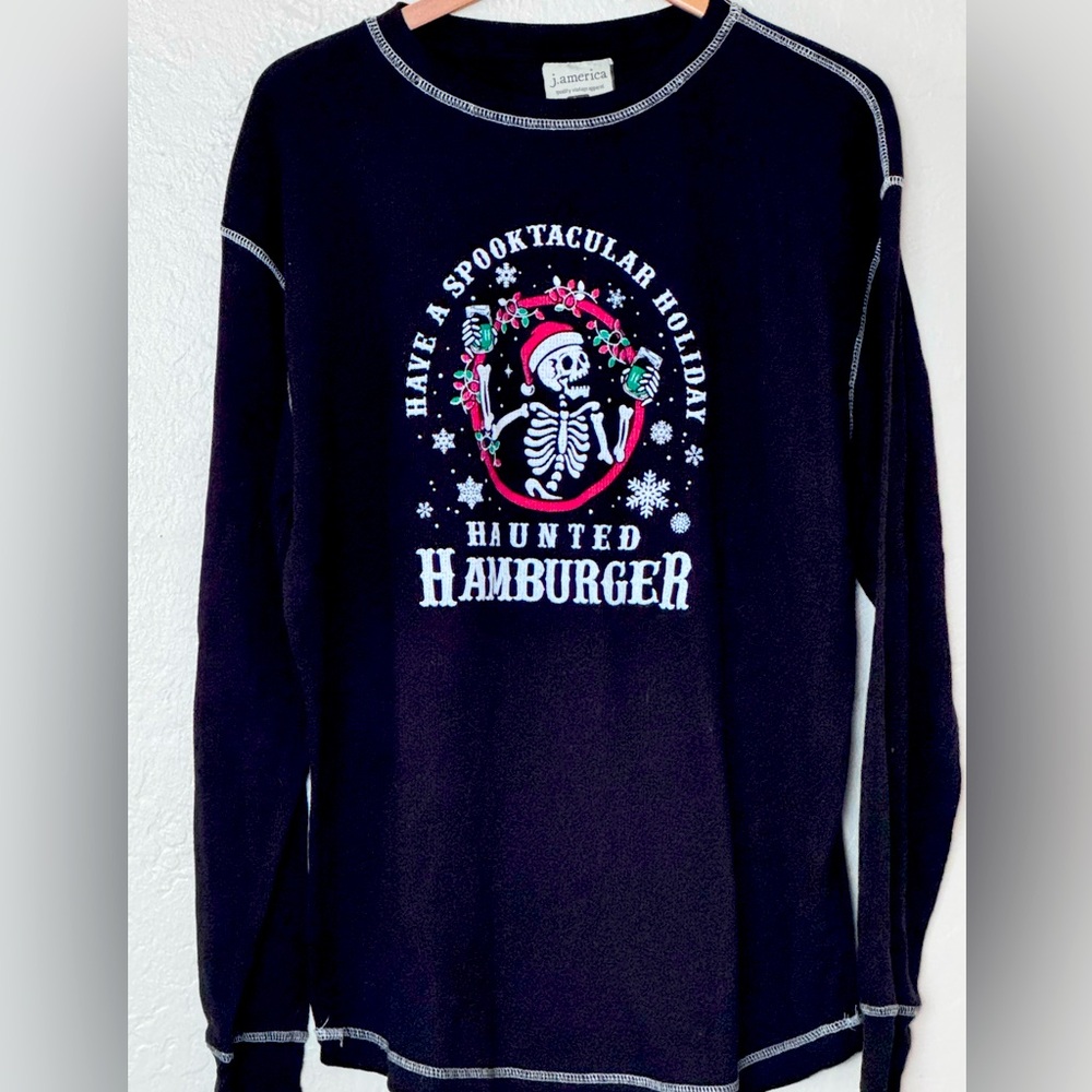 Black thermal long sleeve Spooky Shirt Size XL